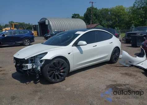 2023 Tesla Model 3 Performance Dual Motor All-Wheel Drive from USA, damaged, VIN 5YJ3E1EC7PF500160